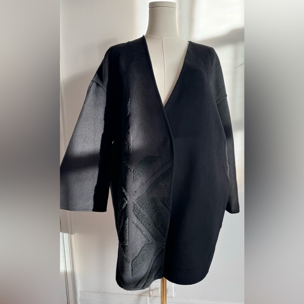 Fendi Vintage Black Oversize  Jacket and Side details.